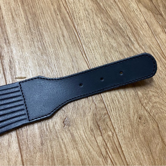 Leather and Silver Conch Waist Belt Made In Italy Southwest Western Saffron N.Y - Picture 4 of 6